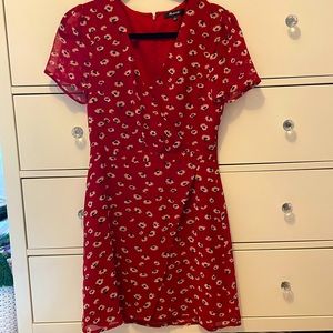 Madewell red floral dress Size 2